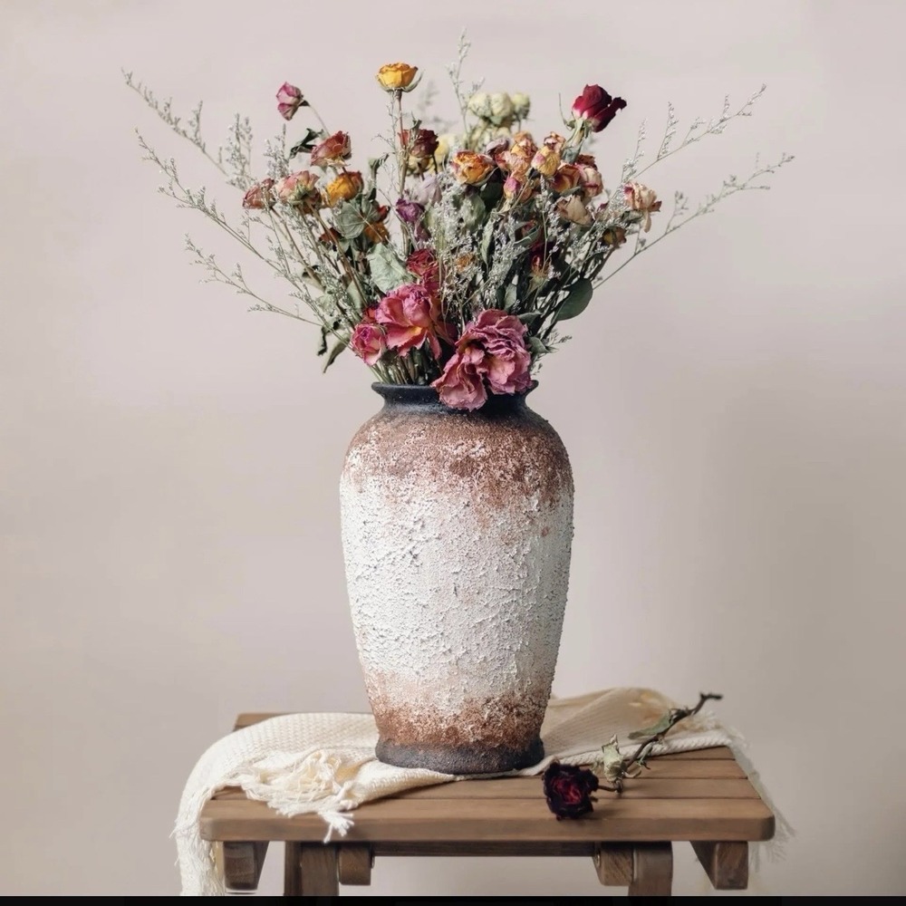 RUSTIC. Farmhouse Vase ,vintage Decor , Dining Room‎ Decoration 9.5 Inch Tall